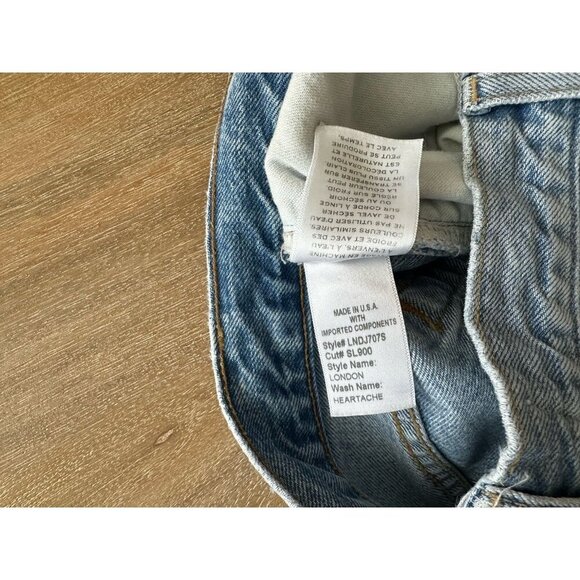 SLVRLAKE London Straight Leg High Rise Jeans in Heartache Size 23 - Picture 6 of 13